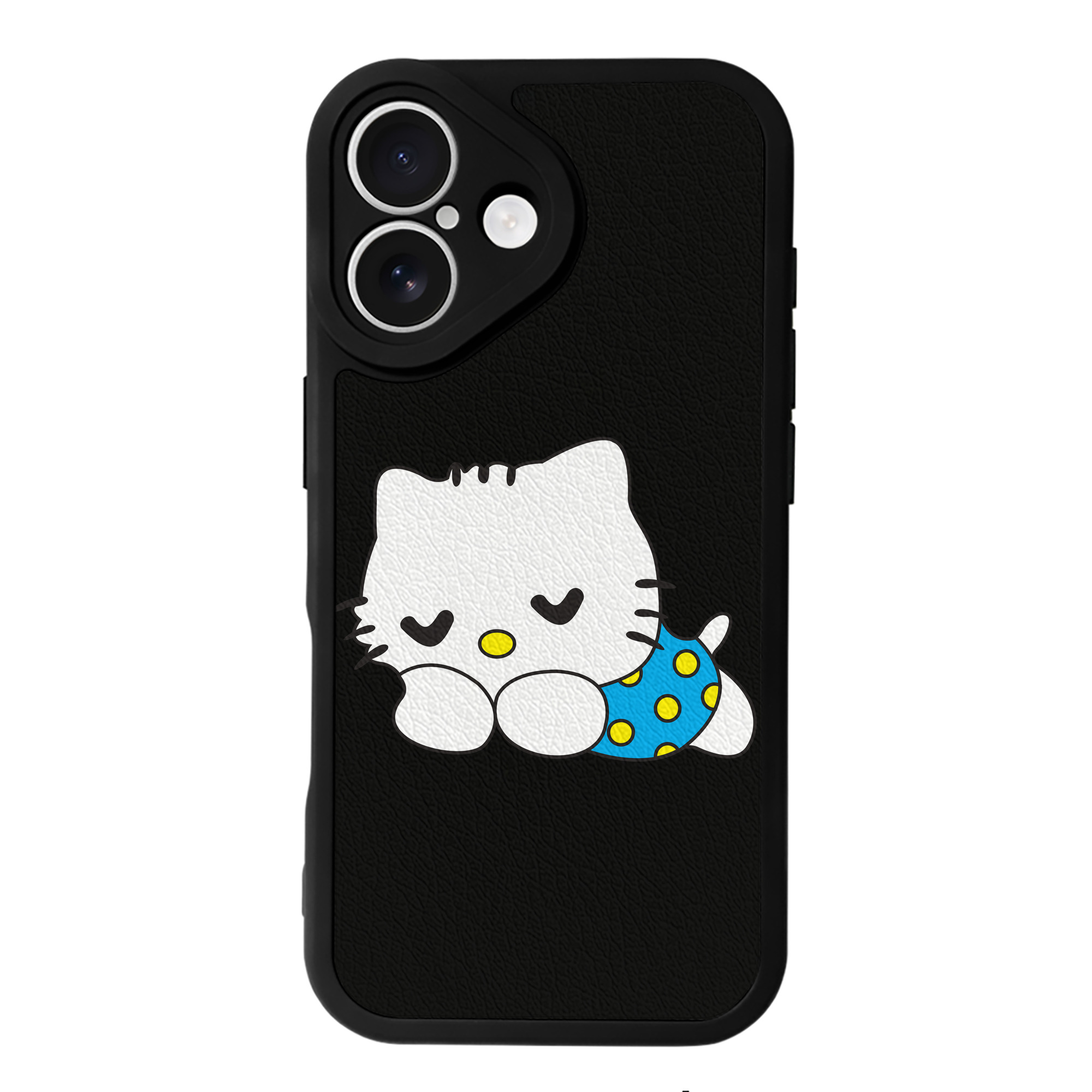 （画像用） Hello Kitty ハローキティ 【iPhone 16シリーズ対応】シリコンスマホケース（レザー調） 材質：シリコン